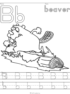 letter b beaver printable activities