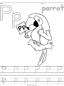 letter p parrot printable activities