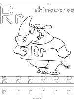 letter r rhinoceros  printable activities