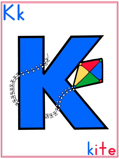 letter k kite printable activities