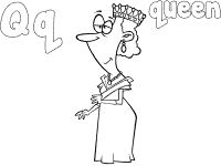 letter q queen coloring page