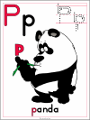 letter p panda printable activities