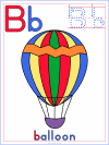 letter b balloon color poster