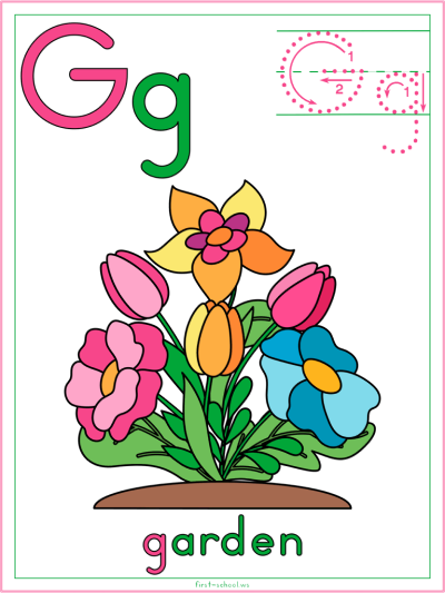 Alphabet Letter G Garden Preschool Lesson Plan Printable Activities and Worksheets