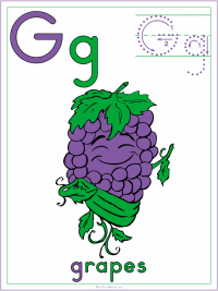 letter g grapes printable activites