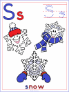 letter s snow printable activities