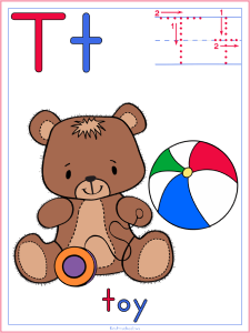 Alphabet Letter T toy Preschool Lesson Plan Printable Activities and Worksheets