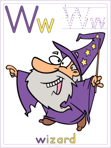 Alphabet Letter W Wizard Preschool Lesson Plan Printable Activities and Worksheets