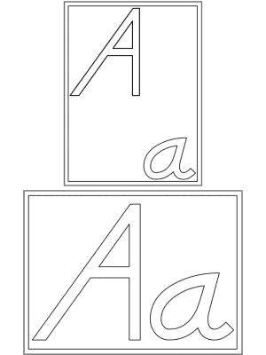 Alphabet Coloring Pages D'Nealian · Modern Manuscript