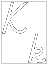 letter k coloring page d'nealian