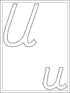 letter u coloring page d'nealian