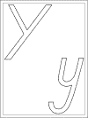 letter y coloring page d'nealian