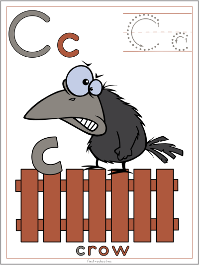 Alphabet Letter C Crow Preschool Lesson Plan Printable Activities and Worksheets