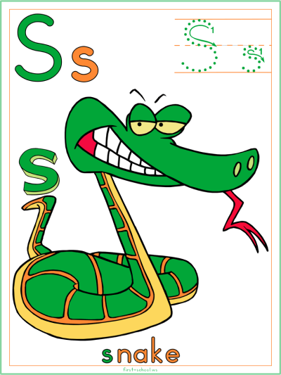 Alphabet Letter S Snake Preschool Lesson Plan Printable Activities and Worksheets · Set 2