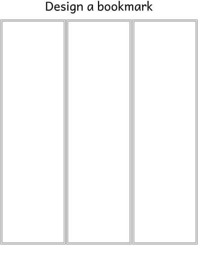 Design a bookmark template