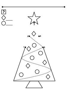 christmas tree dot to dot numbers 1 to 5