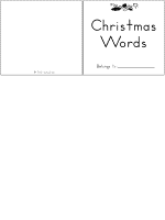 christmas vocabulary  mini-book insert