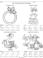 twelve days of christmas worksheet numbers 5 to 8