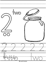 number two coloring page