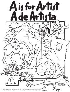 A is for Artist - New Mexico Alphabet Coloring Book