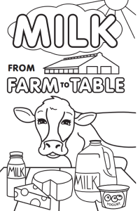 Milk From Farm to Table Coloring Book