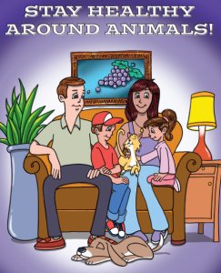 Stay Healthy Around Animals Coloring Book