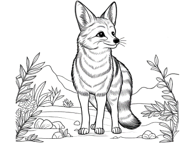 aardwolf coloring page