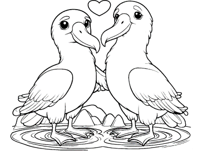 albatross coloring page