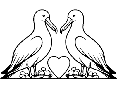 albatross coloring page