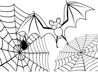 bat coloring page