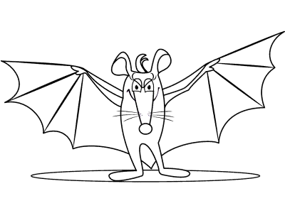 bat coloring page