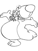 bear and a rose coloring page