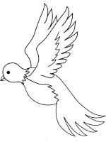 bird flying coloring page