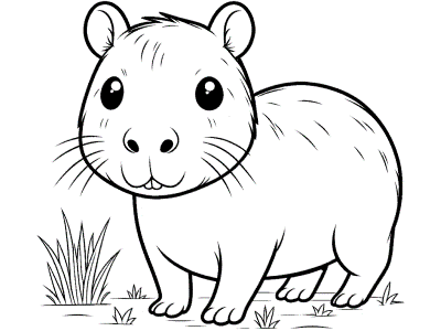 capybara  coloring page