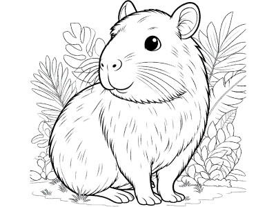 capybara  coloring page