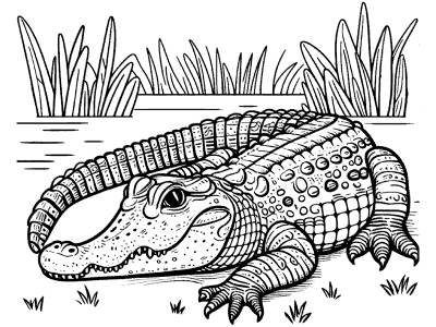 caiman coloring page