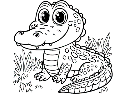 caiman coloring page