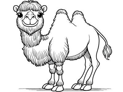 bactrian camel coloring pages