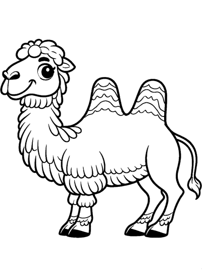 bactrian camel coloring page