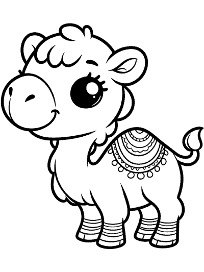 dromedary camel coloring page