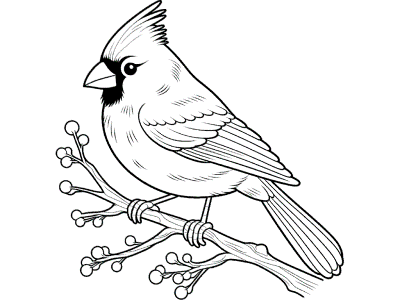 cardinal coloring page