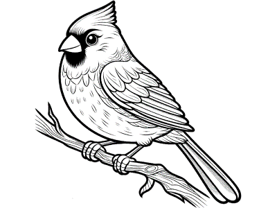 cardinal coloring page