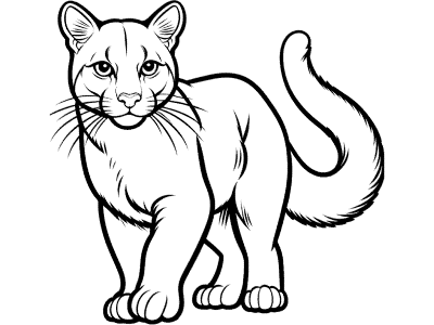 cougar coloring page