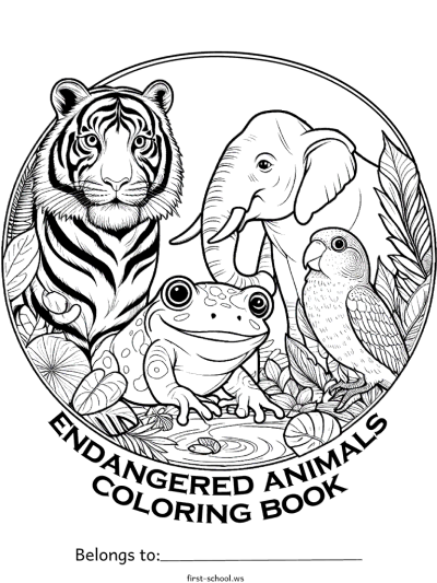 Endangered Animals Coloring Pages Page 1