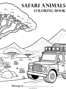 safari animals coloring pages