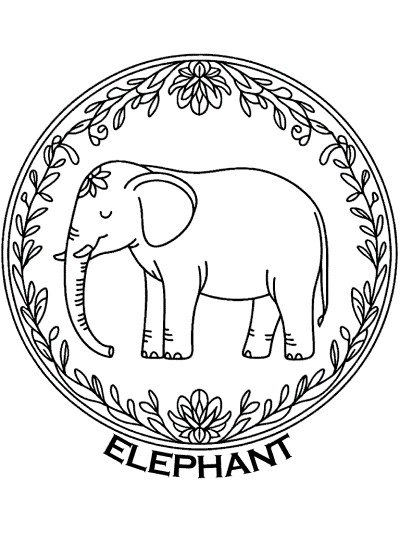 elephant coloring page critially endangered animal