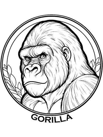 gorilla coloring page critially endangered animal