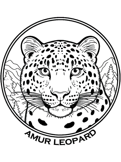 amur leopard coloring page critially endangered animal