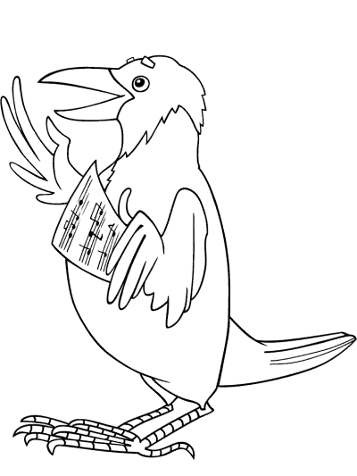 crow coloring page