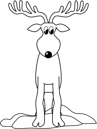 deer, stag, reindeer coloring page